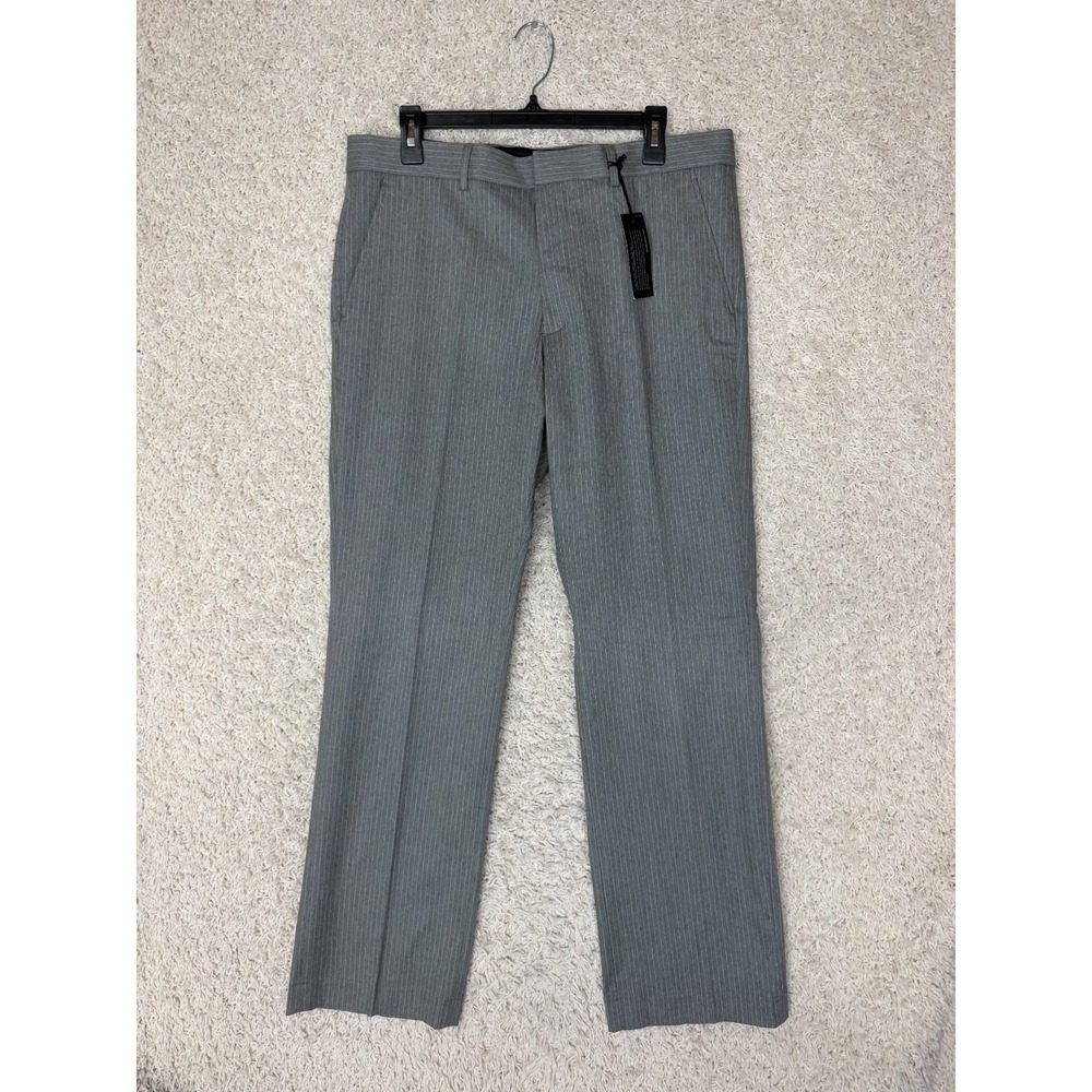 Express Producer Dress Pants Mens 34x34 Gray Straight Modern Fit Business Preppy
